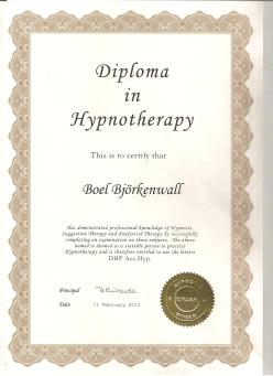 Diplom i Hypnosterapi
